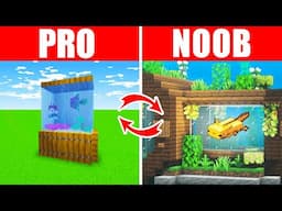 Minecraft NOOB vs. PRO: SWAPPED FISH TANK in Minecraft (Compilation)