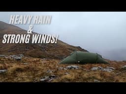 Wild Camping In Rain & Strong Winds! | Fjallraven Abisko Lite 2