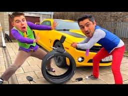 Pranker Mr. Joe Stole Car Keys VS Mr. Joker on Audi Kids Video