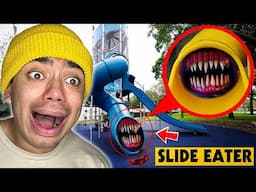 (GONE WRONG) SLIDE EATER FOUND IN REAL LIFE AT 3AM!! *HE ATE MY FRIEND*