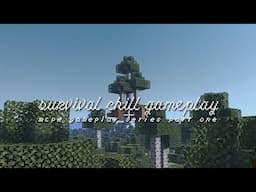 『 MCPE 』Aesthetic Survival Chill Gameplay Episode 1 🍂 《 Exploring and Surviving ☆ 》