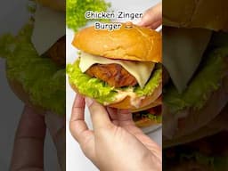 Chicken Zinger Burger Recipe 🍔 #shorts #zingerburger #trendingshorts #recipe #viralvideo #burger