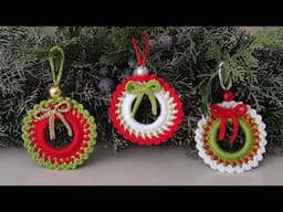 ✨🎄Add Charm to Your Tree with This Festive & Easy Crochet Christmas Wreath