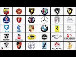 220 MAJOR CAR BRANDS WITH OVALS, ANIMALS, TEXTS