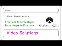 Fractions and Percentages Answers - Corbettmaths