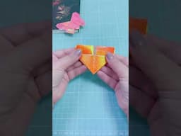 Origami Dobradura Borboleta #alinnemarques #diy #borboleta #marcapagina #dobradurafacil #lovepaper