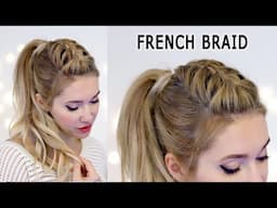 French braid into ponytail tutorial - Hairstyle for medium and long hair