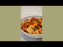 Braised tofu with tomato and ground pork | Đậu phụ sốt cà chua thịt bằm #shorts