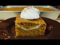 Moist Pumpkin Cream Cheese Cake | Fall Dessert