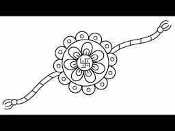 Very easy rakhi drawing| Rakshabandhan special Card drawing| How to draw rakhi poster| Happy Rakhi