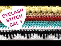 HOW TO Crochet Eyelash Stitch - #STAYHOME #WITHME CAL 1