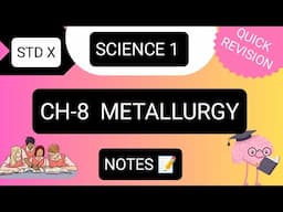 SCIENCE 1 | CH-8 METALLURGY | NOTES | STD X