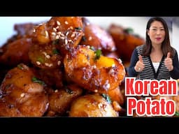 The MOST DELICIOUS Potatoes 🥔: Sticky Garlicky Soy Sauce Potato Recipe [Korean Potato Gamja-Jorim]