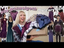 I bought a 90s WHIMSIGOTH thrifted mystery box and it was the BEST ONE YET!(fall witchy thrift haul)