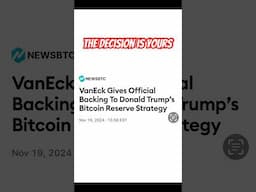 VANECK ENDORSES #trump STRATEGIC #BITCOIN RESERVE.