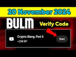 Crypto Slang part 3 | Blum New video update | Earn 250 BP | BLUM Academy