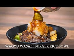 BBQ! Wagyu Wasabi Burger Rice Bowl! 和牛ハンバーグ丼！