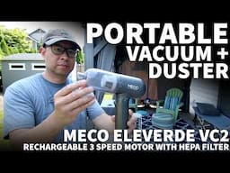 Meco Eleverde Portable Vacuum and Duster - Cordless Air Duster for Home Electronics and Vehicles