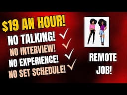 $19 An Hour! No Talking! No Experience! No Set Schedule! Remote Job Work From Home Job Online Money