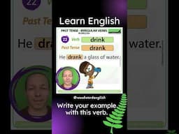 Past Tense of DRINK in English ✅ English Pronunciation of DRANK | Learn English Irregular Verbs