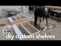 Mom of 4 builds custom bookcases with her own hands! | DIY Custom Bookcase Build | Bedroom Makeover