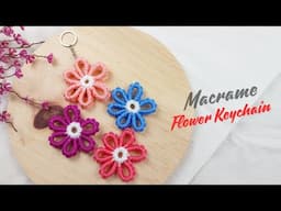 Macrame Flower Keychain | Easy Tutorial For Beginners