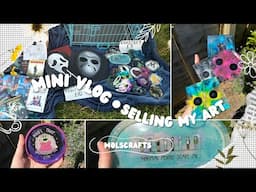 mini vlog #2 ✨ selling my art at a carboot sale + colouring book update!!