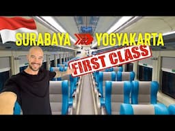 $23 FIRST CLASS train from Surabaya to Yogyakarta 🇮🇩 East Java, Indonesia