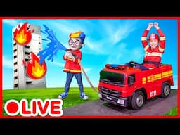 Fire Trucks and Firefighters for Preschoolers 🚒 | Kidibli