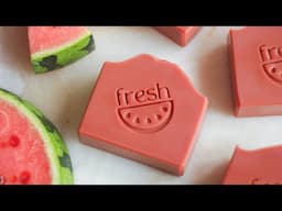 Homemade watermelon soap🍉 A natural summer soap recipe☀️