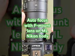 Auto focus on your Nikon mirrorless w/F-mount lenses #nikon #nikonphotography #vintagelenses