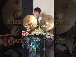 Zildjian A Customs vs. Sabian B8 Hi-hat comparison #drums #drummer #drumming #hihats #cymbals