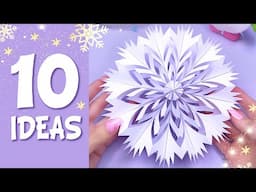 10 Ideas de decoración navideña 2024 / Manualidades navideñas con papel / Adornos navideños Navidad