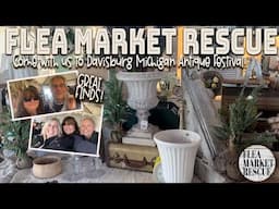 COME SHOP THE DAVISBURG MICHIGAN ANTIQUE FESTIVAL FLEA MARKET WITH ME FOR THRIFTED FINDS!!!