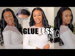 TIRED OF PLUCKING HAIR & CUTTING LACE? YOU NEED THIS GLUELESS READY AND GO WIG! | WIGGINS HAIR