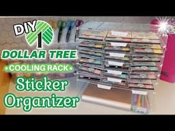 *STICKER* Desk Organizer!!! | Cooling Rack DIY | Dollar Tree DIY!!!