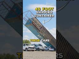 I Crushed a Car With a Shipping Container #shorts