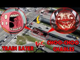 DRONE CATCHES TRAIN EATER VS CHOO CHOO CHARLES IN REAL LIFE!!