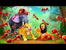 Red Ants vs Wild Animals Challenge: Epic Animal Battles & Survival Adventures!