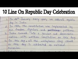 10 Line Essay on Republic Day || Learning Path || Essay || Stories || Application || letter ||