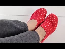 Easy tips to sew slippers in 10 minutes with remaining fabric | Sewing ideas