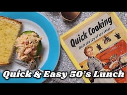 A Quick Lunch 1950s Style! No cooking, No Heat plus Ice Cream!