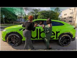 Picking Uber Riders with my New Lamborghini in Lagos | See Reactions!