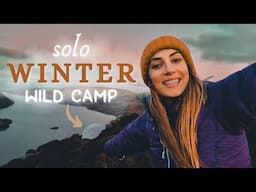 Solo Winter Wild Camping with stunning sunset views, Lake District