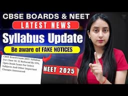 NEET 2025 Syllabus Reduction: Be Aware of FAKE NEWS #neet #update #cbse