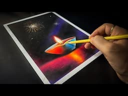 Diya Drawing with Oil Pastel | Drawing for Beginners | Oil Pastel drawing for Beginners