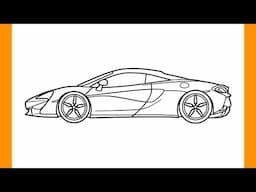 How to draw a MCLAREN 570S step by step / drawing McLaren sports car