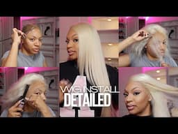 FLAWLESS BLONDE LACE WIG INSTALL *FOR BLACK WOMAN* EXTREMELY DETAILED BEST LACE WIG INSTALL TUTORIAL