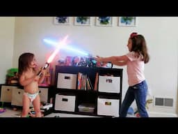 Gabby Versus Lexi: Lightsaber Duel