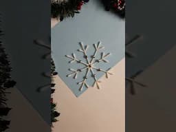 Easy Christmas Craft - Snowflake Making ❄️ #christmas2024 #snowflake #christmasdecor